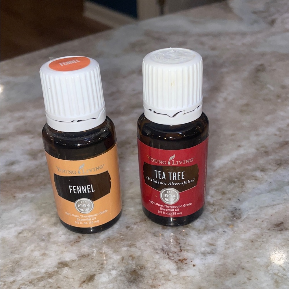 Lot of 2 Young Living essential oils, tea tree and fennel
